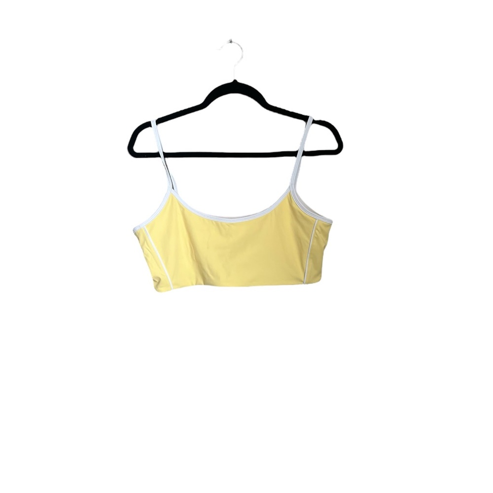 Fashion Nova Yellow and White Workout Set